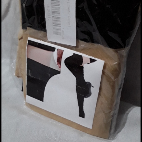 NIP mock over knee black sock hose tights - Picture 4 of 4